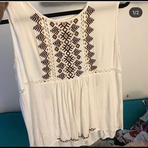 White tank top with embellishment